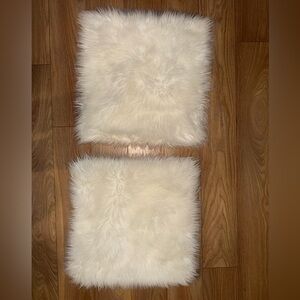Set of 2 Faux Sheepskin Pillow Covers 20 x 20